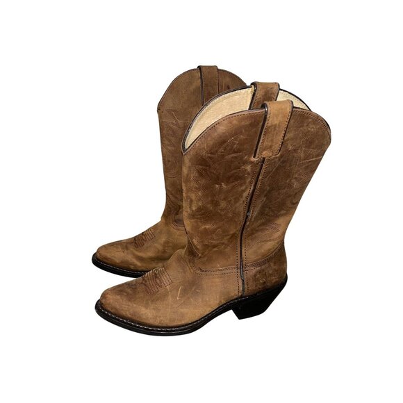 Durango Tan Leather Western Cowboy Boots Size 6.5 M Womens - Picture 3 of 11